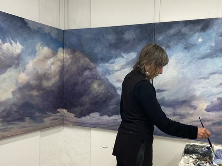 Lorraine Biggs in her Falmouth studio Tasmania (cred. Rob Wall)