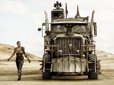 A still picture from the film Mad Max: Fury Road.