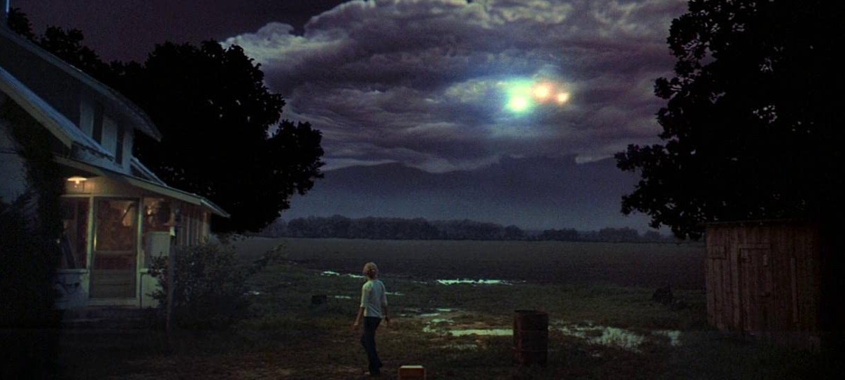 A still picture from the film Close Encounters of the Third Kind.