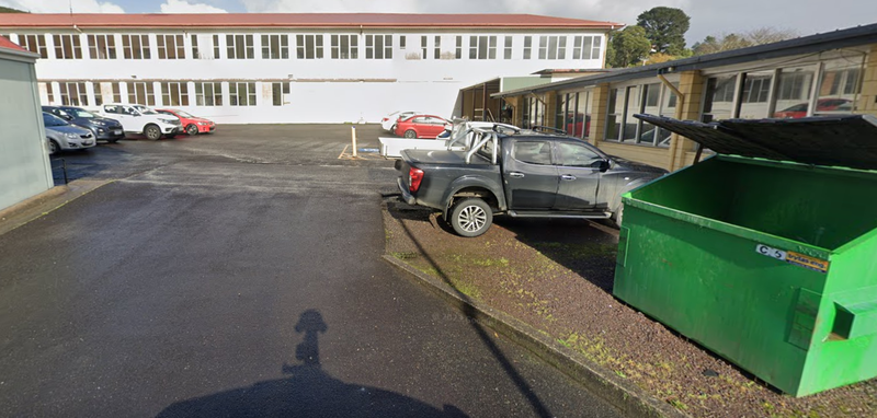 A photo of the carpark adjacent to PressWEST, housing one accessible parking space.