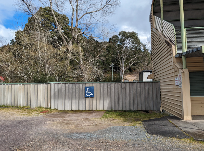 A photo of accessible parking at Queenstown Football Ground.