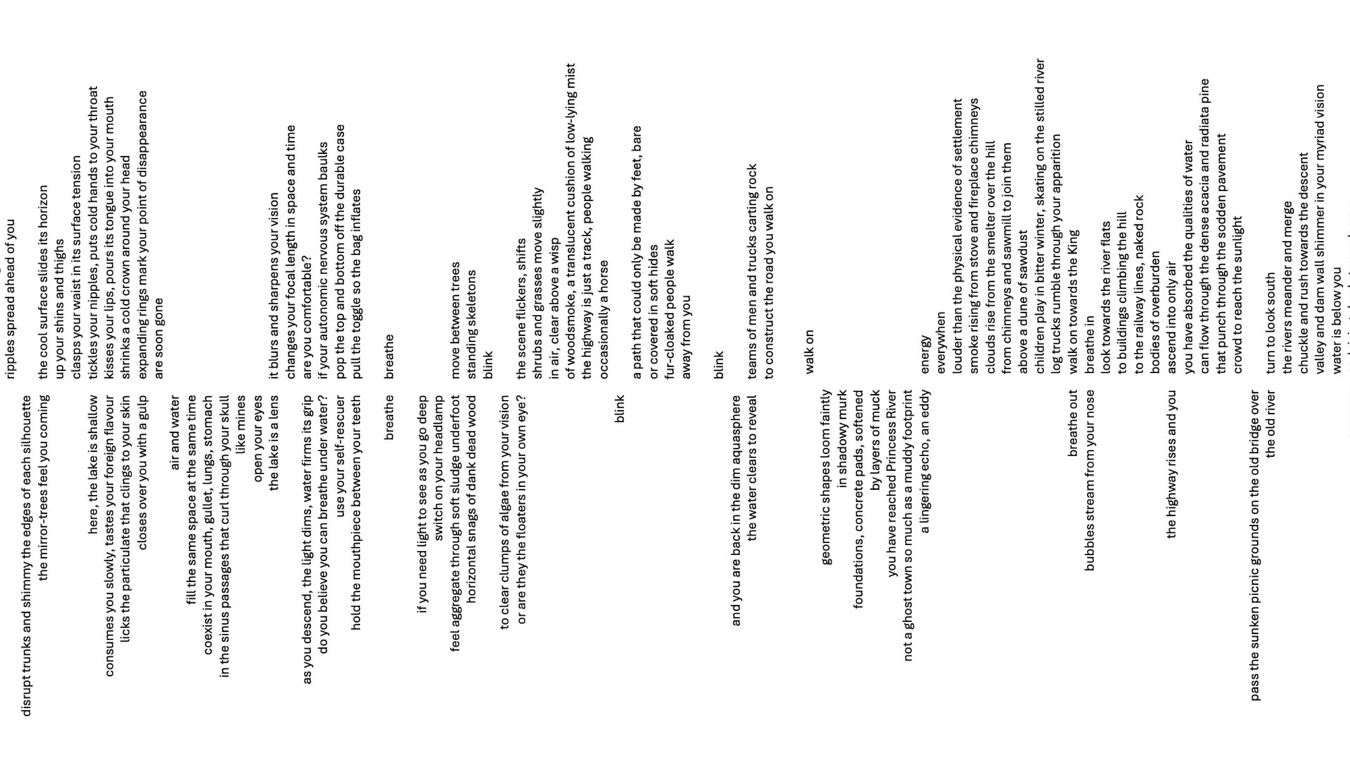 A landscape image of Surface Tension, a poem by Jacqui Malins