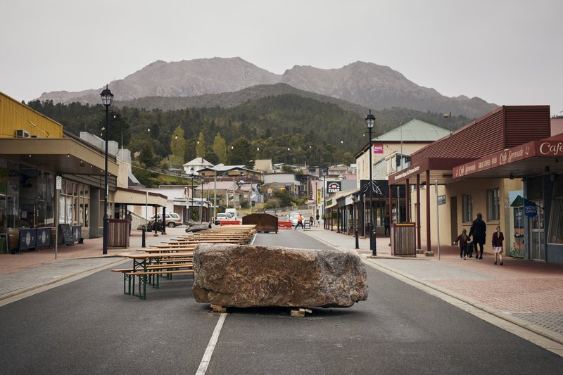 A photo of Crib Road getting set up.